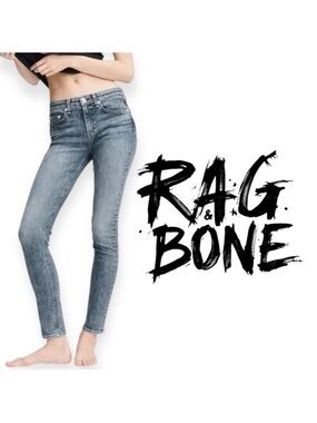 rag & bone size 27 
Cate Mid-Rise Skinny Jeans Baxhill Wash